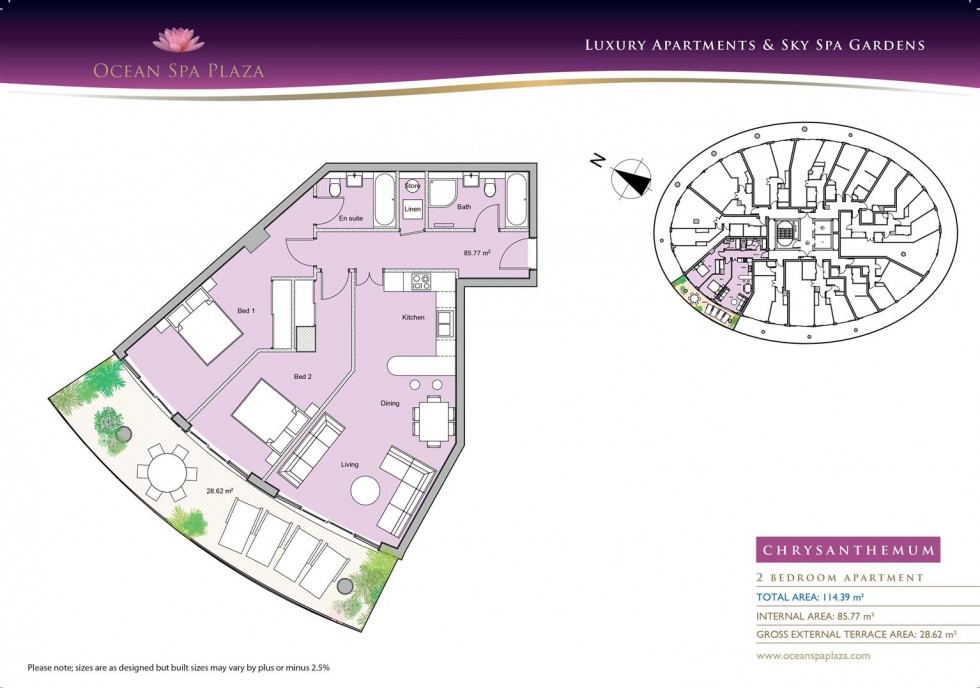 Floorplan for Ocean Spa Plaza, Gibraltar, Gibraltar