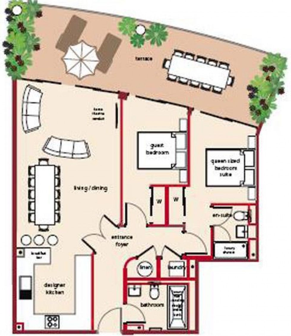 Floorplan for Grand Ocean Plaza, Gibraltar, Gibraltar