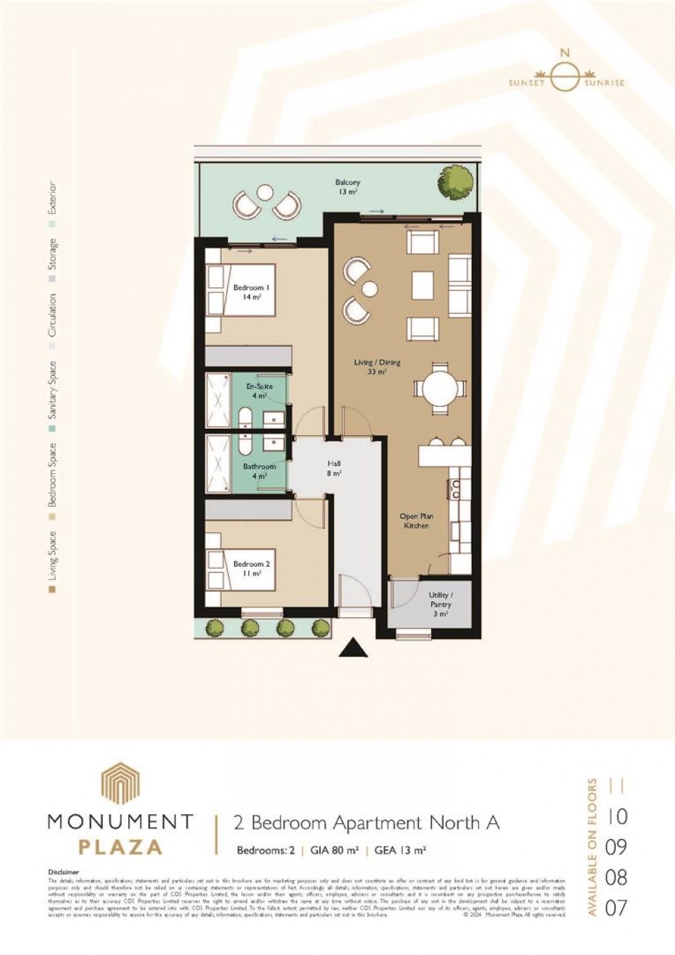 Floorplan for Monument Plaza, Gibraltar, Gibraltar