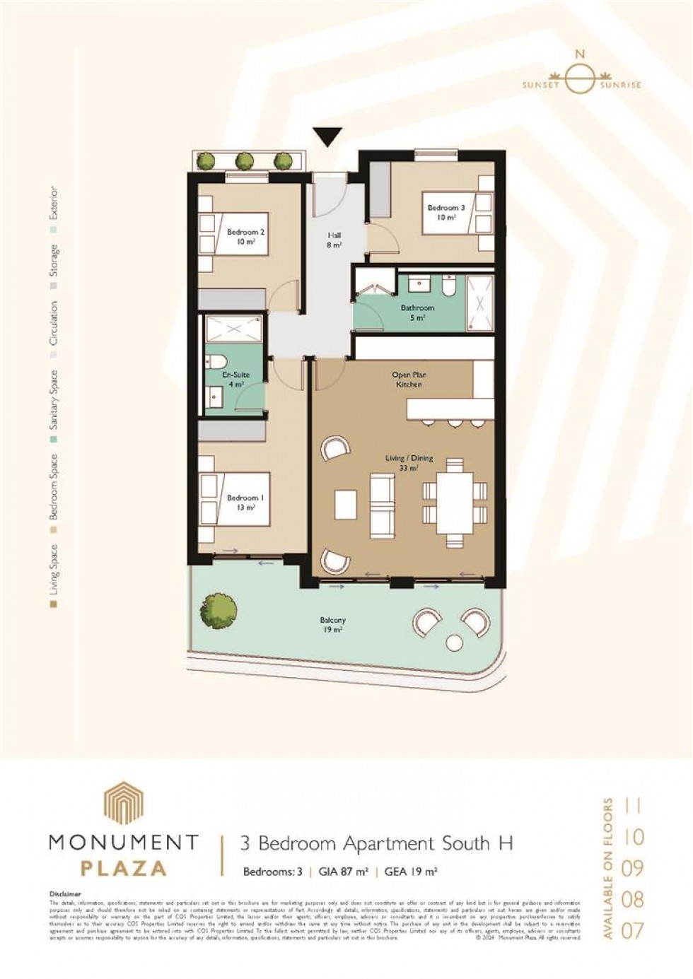 Floorplan for Monument Plaza, Gibraltar, Gibraltar