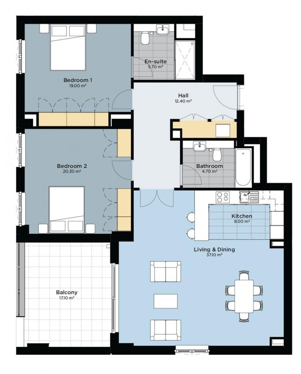 Floorplan for Midtown, Gibraltar, Gibraltar