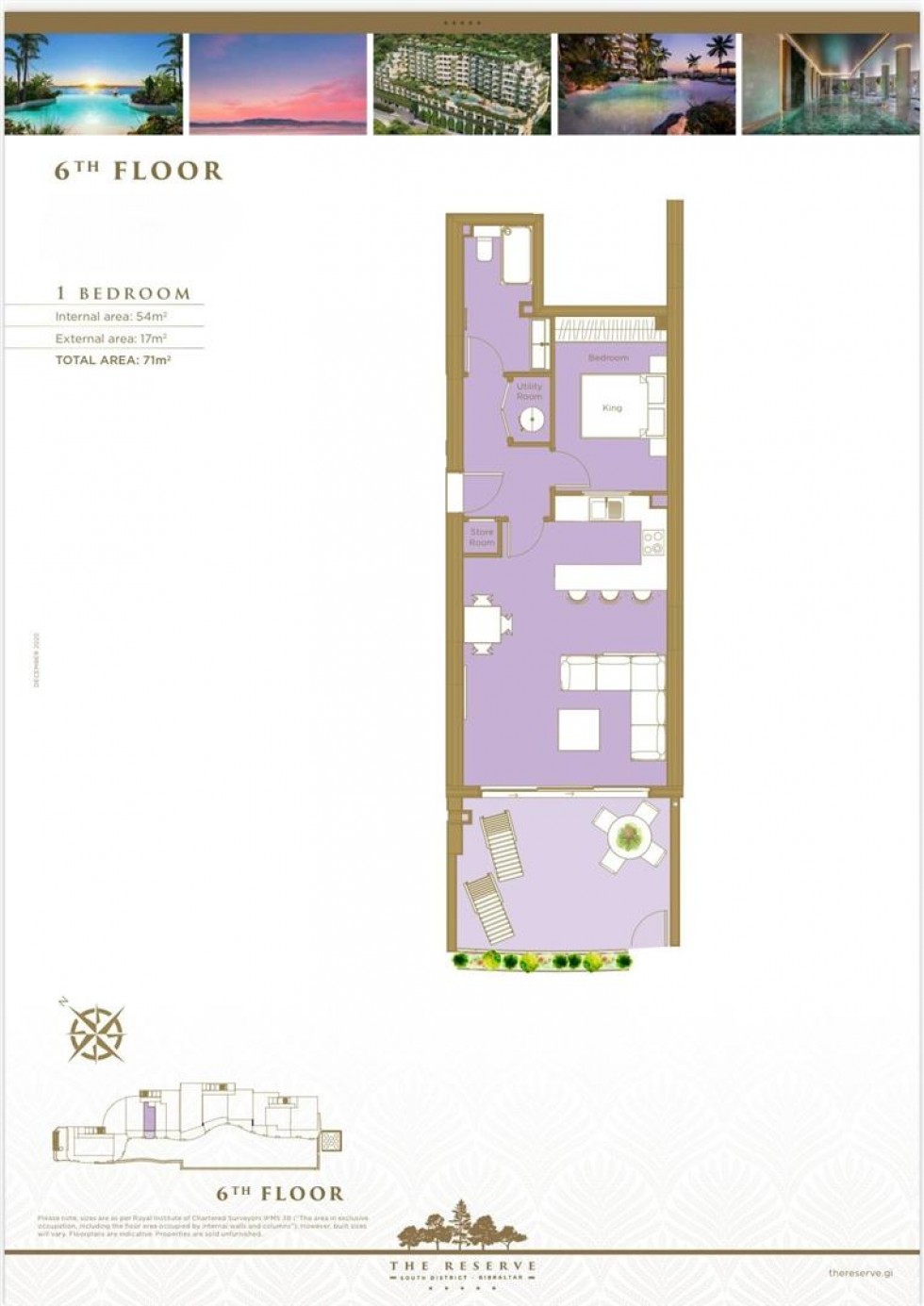 Floorplan for The Reserve, Gibraltar, Gibraltar