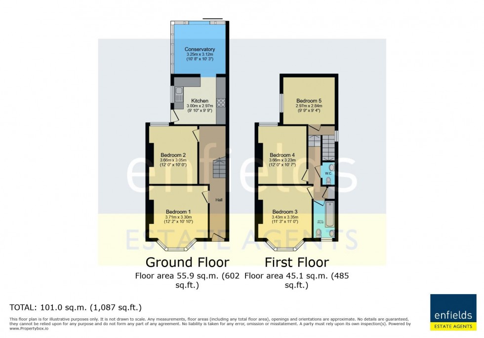 Floorplan for Parker Road, Bournemouth