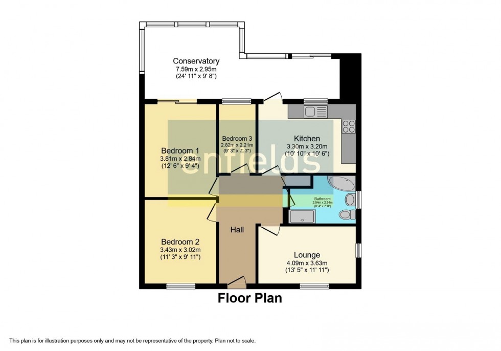 Floorplan for Hillview Road, Hythe, Southampton, SO45 5GL