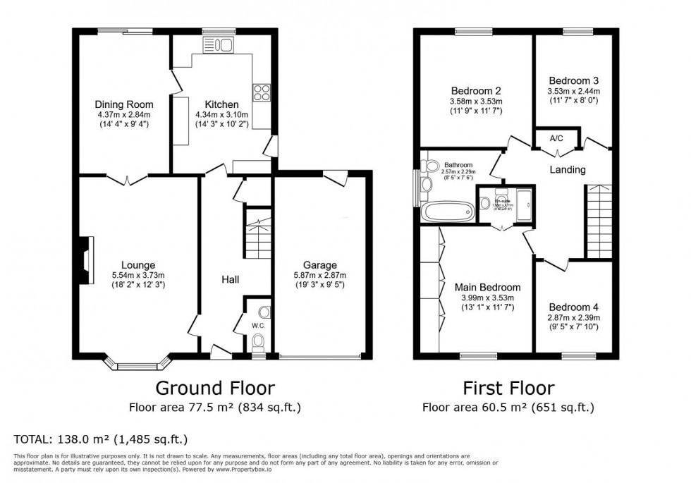 Floorplan for Williams Close, Holbury, SO45 2GT