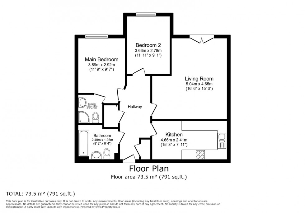 Floorplan for Hursley Road, Chandler's Ford, Eastleigh, SO53 1AL