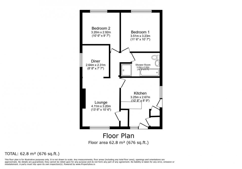 Floorplan for Tern Close, Hythe, Southampton, SO45 3GE