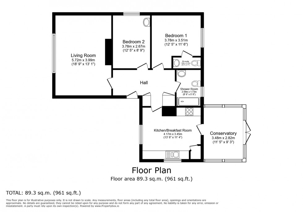 Floorplan for Lepe Road, Blackfield, Southampton, SO45 1YT