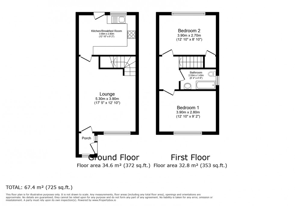 Floorplan for Cumberland Way, Dibden, Southampton, SO45 5TW