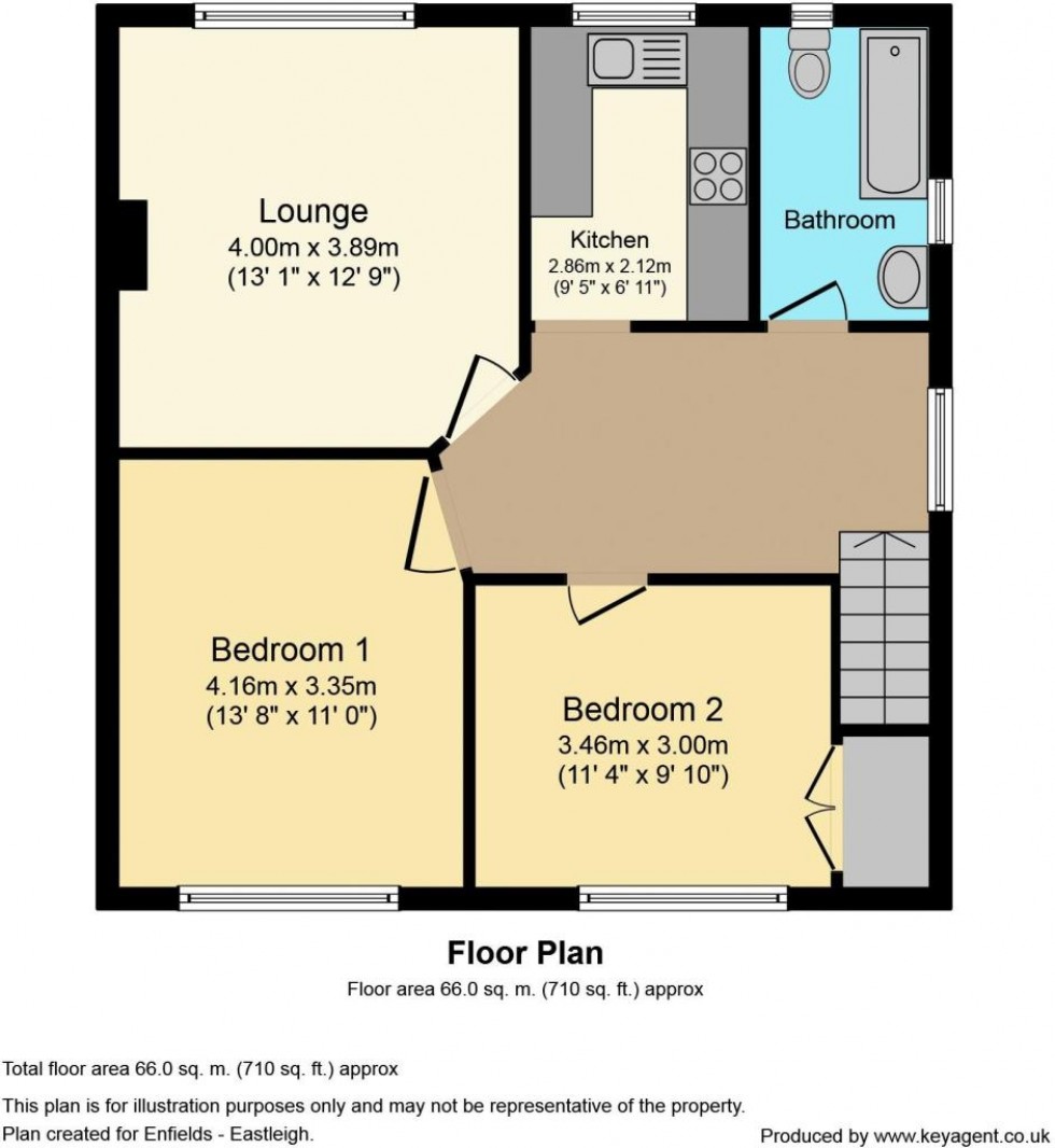 Floorplan for Ormond Close, Fair Oak, Eastleigh, SO50 8FG