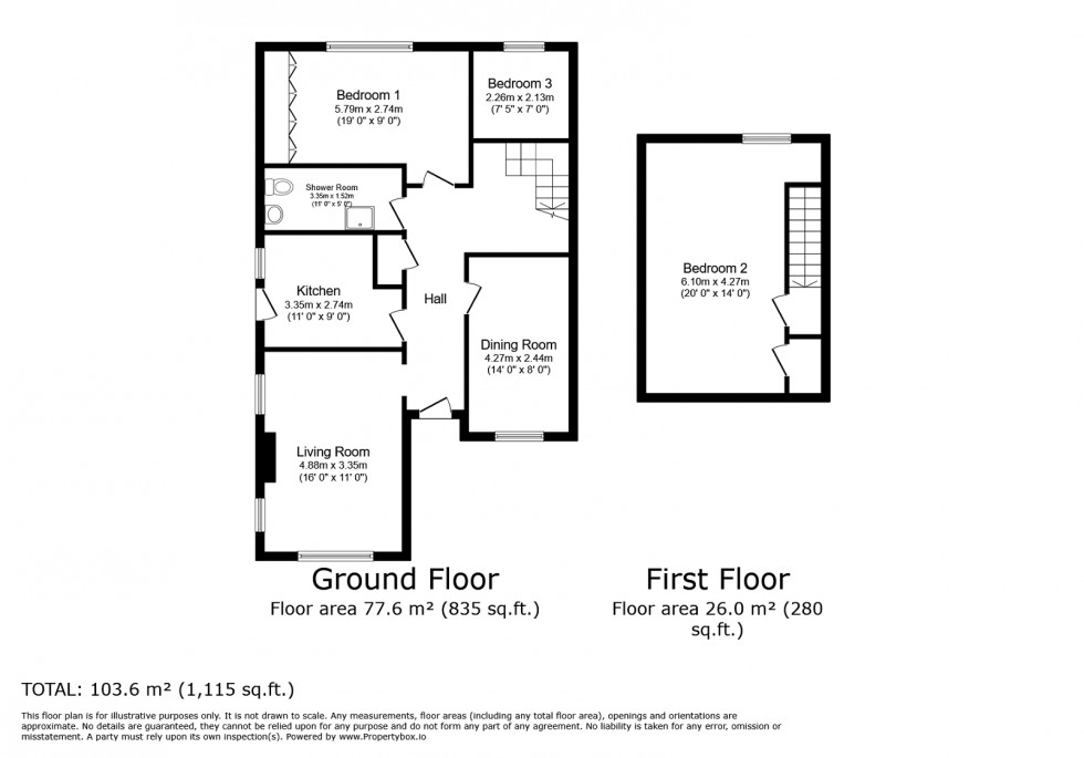 Floorplan for Alum Close, Holbury, Southampton, SO45 2GX