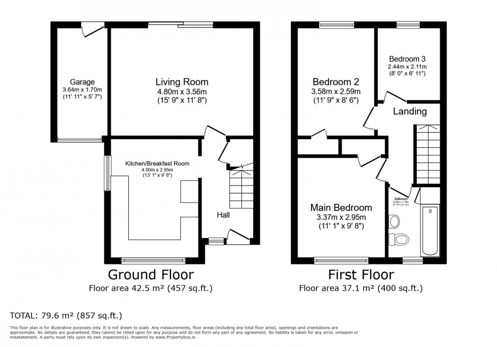 Floorplan for Salmon Drive, Bishopstoke, Eastleigh, SO50 8GJ