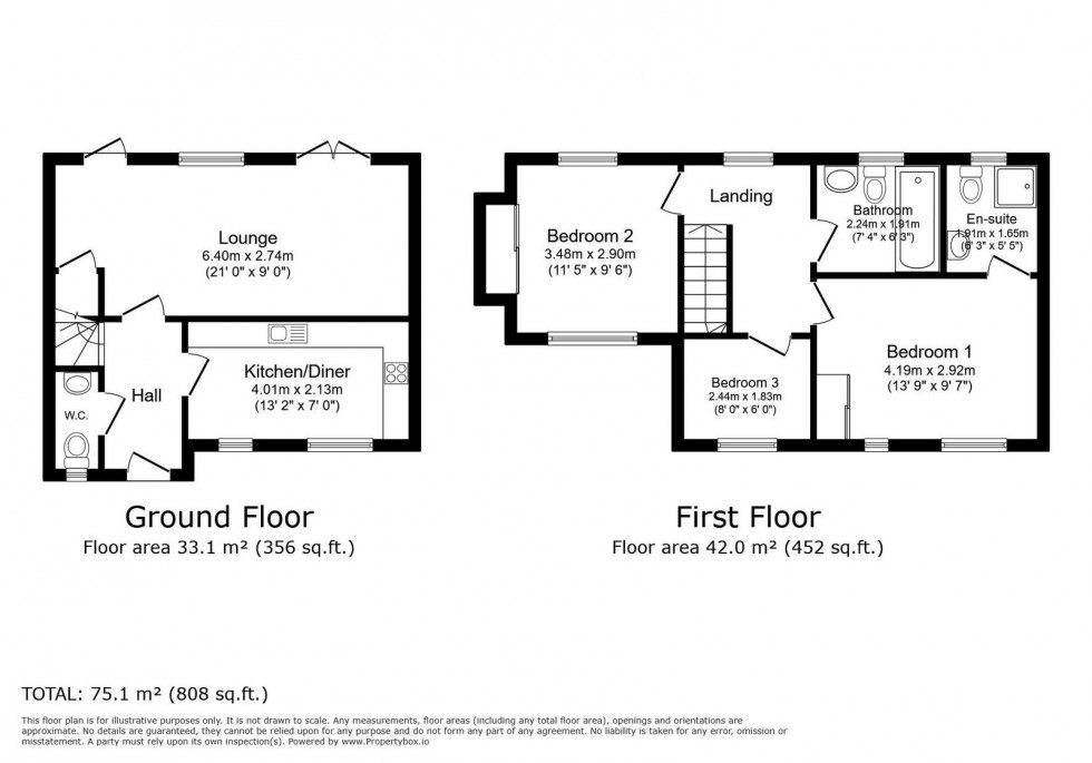 Floorplan for Bluebell Gardens, Hythe, Southampton, SO45 3AB