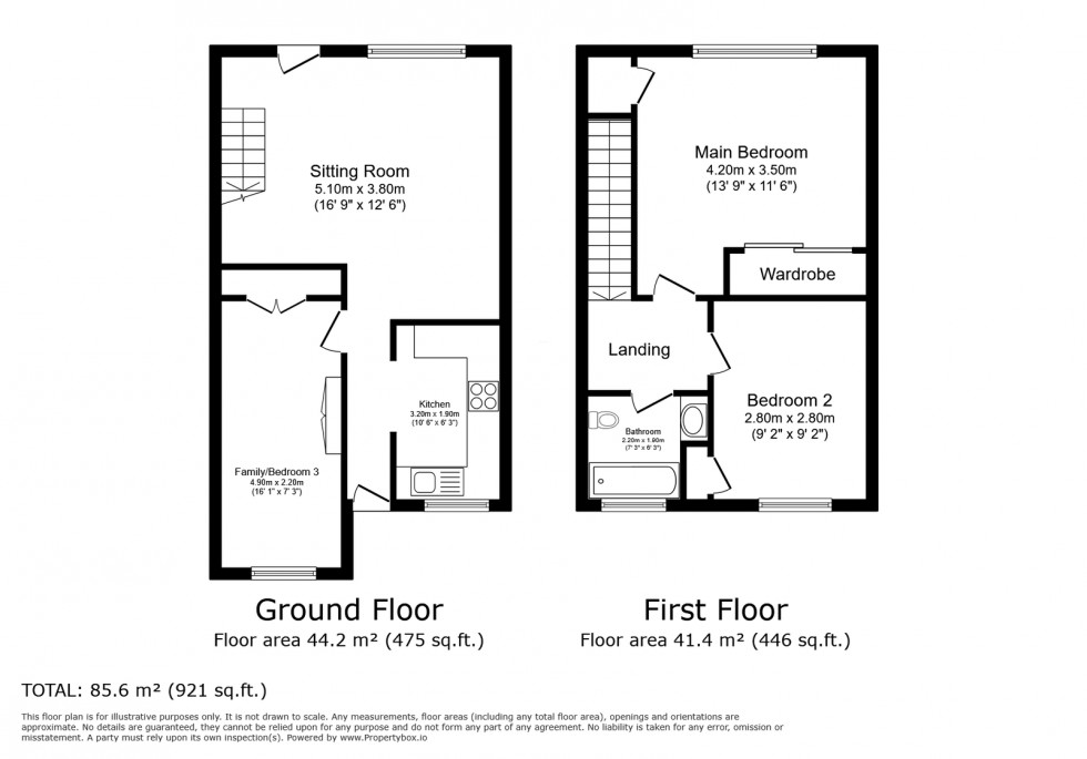 Floorplan for Itchen Avenue, Bishopstoke, Eastleigh, SO50 8JZ