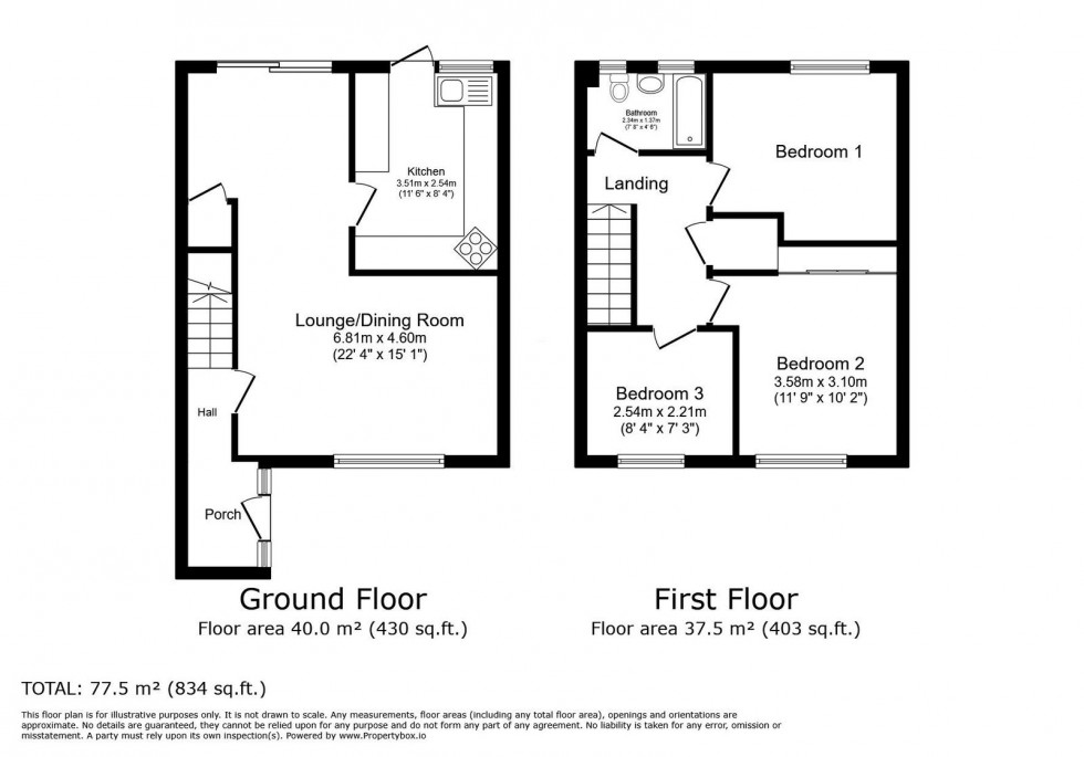 Floorplan for Ridley Close, Holbury, Southampton, SO45 2NR