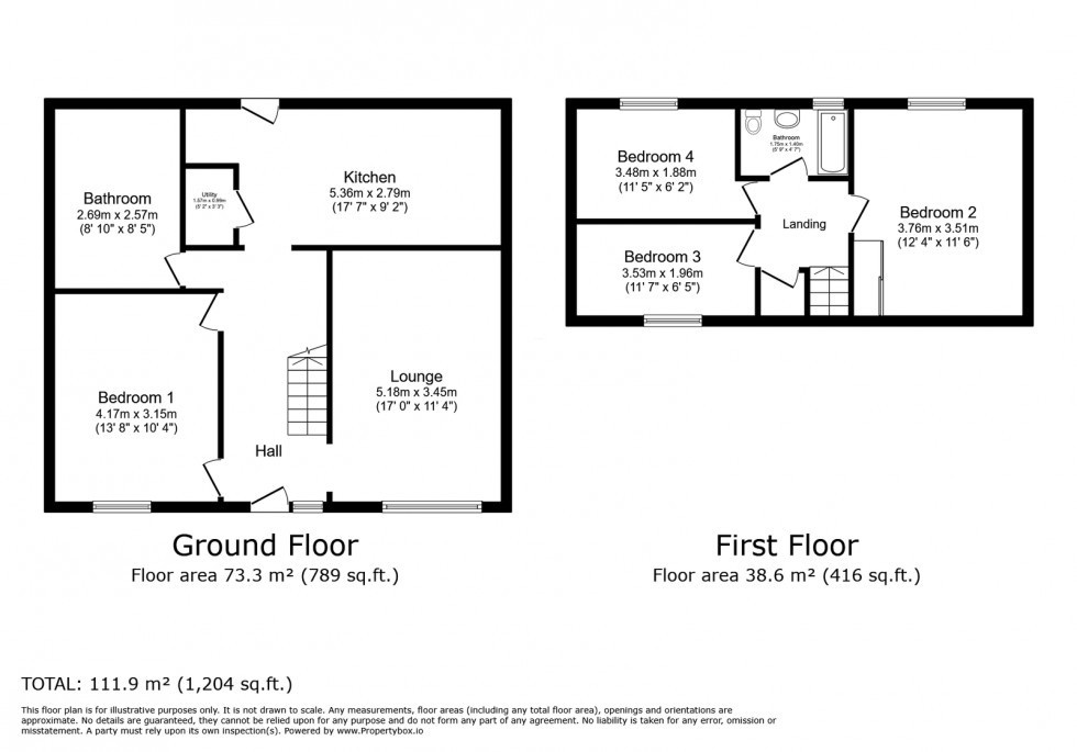 Floorplan for Wilverley Place, Blackfield, Southampton, SO45 1XW