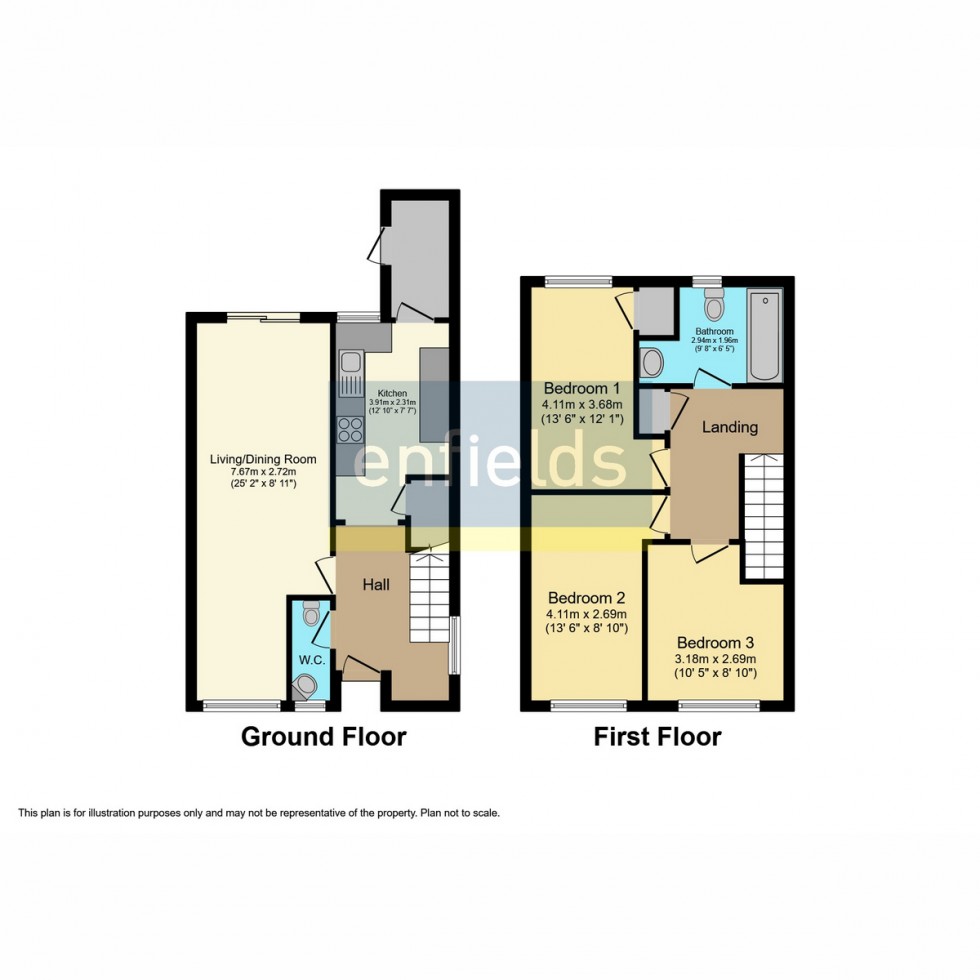 Floorplan for Orion Close, Southampton, SO16