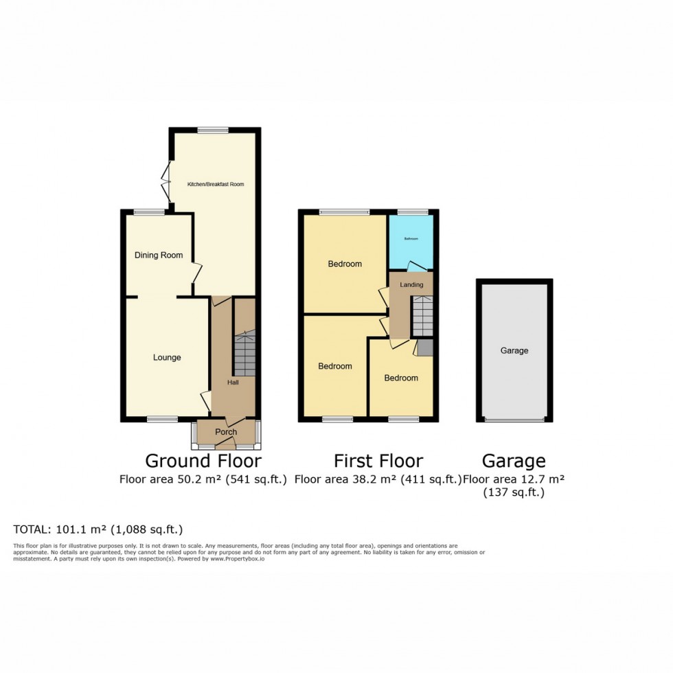 Floorplan for Bronte Way, Southampton, SO19