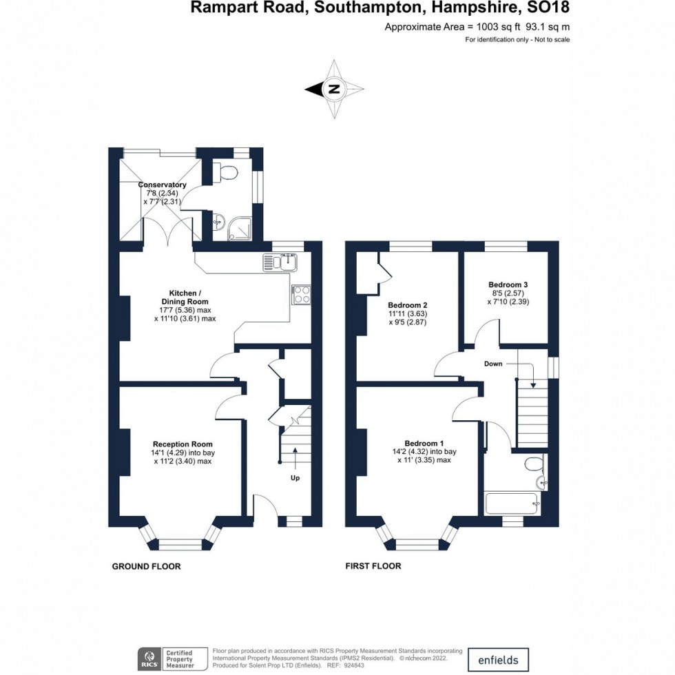 Floorplan for Rampart Road, Southampton, SO18