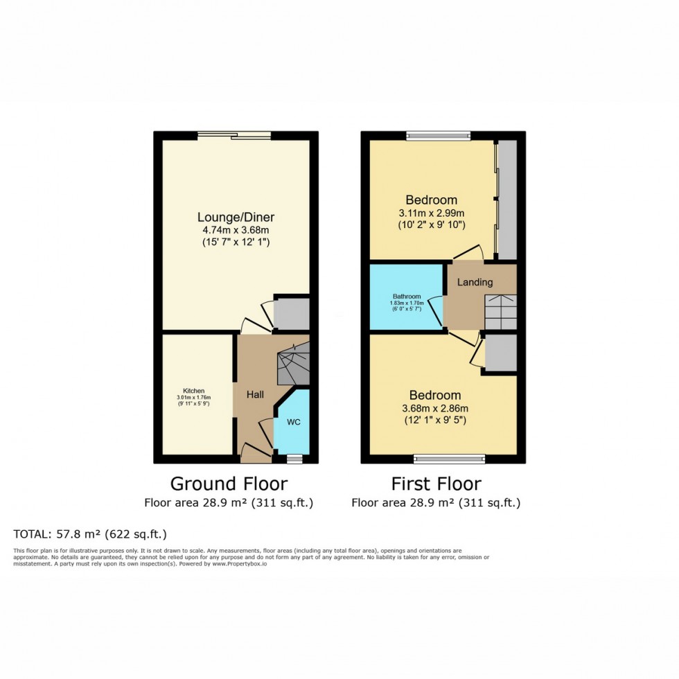 Floorplan for Barons Mead, Southampton, SO16