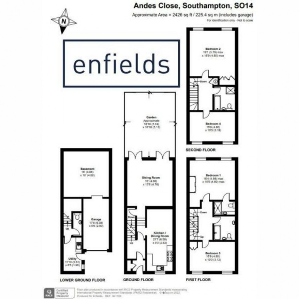 Floorplan for Andes Close, Southampton, SO14